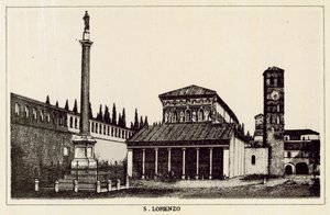 Róma: S Lorenzo (litho) alkotó: Italian School