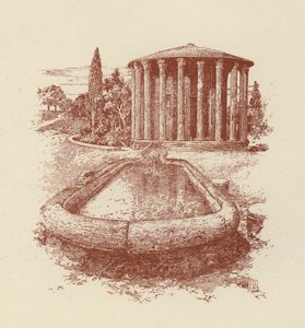 Róma, Vesta-templom (litográfia) alkotó: Italian School