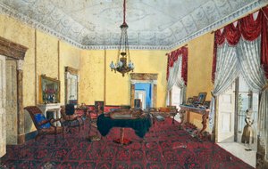 Szobabelső kilátással a Nápolyi-öbölre alkotó: Italian School