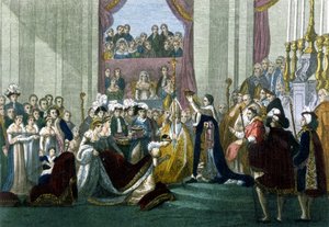 I. Napóleon szent császár és Josephine impresszum koronázása a Szűzanyában december 2-án alkotó: Italian School