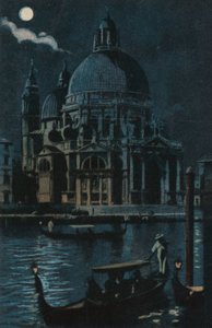 Santa Maria della Salute (színes litográfia) alkotó: Italian School