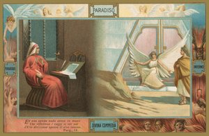 Jelenet Dante Isteni komédiájából (chromolitho) alkotó: Italian School