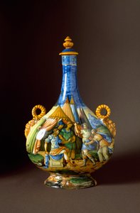 Jelenetek Ovide Metamorfózisaiból. Urbino-ban, az olaszországi Fontana műhelyben gyártott kerámia kancsó. 16. századi Firenze, Museo Nazionale del Bargello alkotó: Italian School
