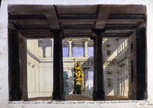 „Poliuto” díszlet, Városi Színház, Faenza, 1857 alkotó: Italian School