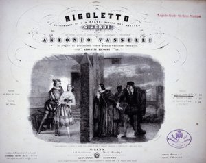 Verdi „Rigoletto” című kottái. alkotó: Italian School