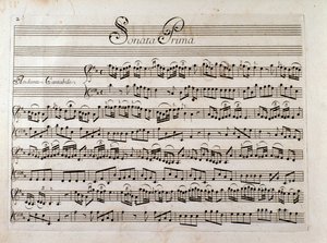 Giuseppe Tartini „Szonáta hegedűre és basszusgitárra folytatás” című dalához alkotó: Italian School