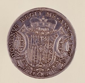 Ezüst érme (tallér) Nápolyból: Cesare Michelangelo d