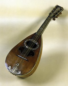 Giuseppe Filano által feltalált nápolyi mandolin csendélet. Nápoly 1784 alkotó: Italian School