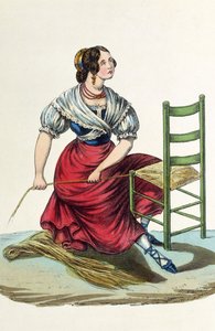 Szalmaszék készítő alkotó: Italian School