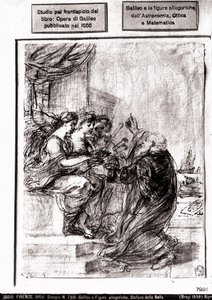 Tanulmány Galilei összegyűjtött műveinek címlapjához, 1656 alkotó: Italian School