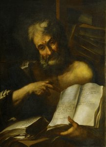 Tanulmány az ember fejéről: Az egyik atya, 1699 alkotó: Italian School