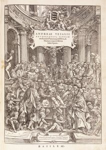 A szerző anatómiai boncolást végez egy sebészeti színházban, 1543 alkotó: Italian School