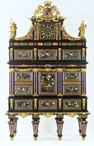 The Badminton Cabinet, 1720-32 körül (pietra dura, ébenfa és ormolu) alkotó: Italian School