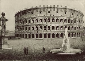 A Colosseum felújított (litho) alkotó: Italian School