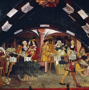 A zöldséges (freskó) alkotó: Italian School