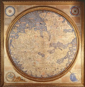 Fra Mauro, kamalduli szerzetes Mappa Mundija a muranói San Michele kolostorból alkotó: Italian School