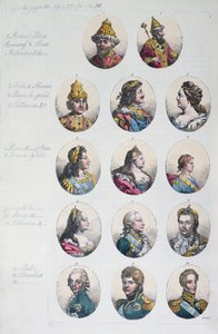 A Romanov-dinasztia, Gulio Ferrario Costume Antico e Moderno című művéből, 1820 körül alkotó: Italian School