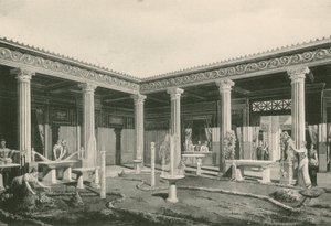 A Viridarium a Vettii Házban. Ahogy volt (mélynyomás) alkotó: Italian School