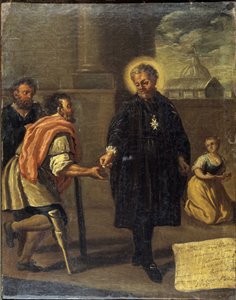 Az áldott Garcia Martinez (Garcia Martinez megsebesült), nápolyi iskola alkotó: Italian School