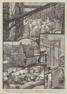 A II. Vittorio Emanuele grandiózus római emlékművének munkálatainak jelenlegi állása (litho) alkotó: Italian School