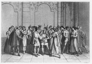 Az a mód, ahogyan az inkák összeházasodtak du Sang hercegekkel, 1820 körül alkotó: Italian School