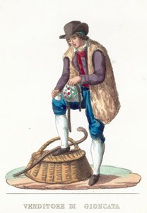 Vendor Di Gioncata (színes metszet) alkotó: Italian School
