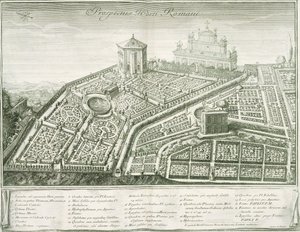 Kilátás a római kertre, 1772-1784 alkotó: Italian School