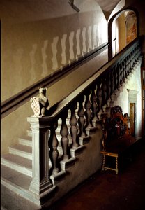Kilátás a városháza lépcsőjére (Palazzo degli Anziani) alkotó: Italian School