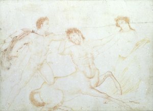 Egy kentaur halála, esetleg Eurytus és Pirithous, Herculaneum (enkausztikus festék márványra)