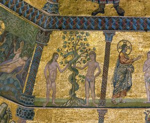 Ádám, Éva és a kígyó (mozaik) alkotó: Italian school