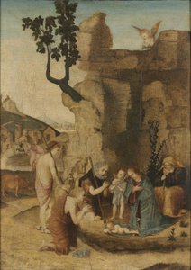 Pásztorok imádása, c. 1500 (olaj, fa) alkotó: Italian School