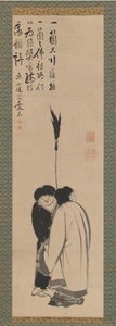 Hanshan és Shide japán: Kanzan és Jittoku, 18. század vége.