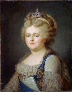 Marie Fiodorovna császárné (szül. Sophie Dorothee de Württemberg Montbeliard) (1759-1828) portréja (Maria Fedorovna császárné portréja). Ivan Afanasjevics Pustyin (1769-1812 után) festménye, olaj, vászon, 1796 után. Orosz művészet alkotó: Ivan Afanasievich Pustynin