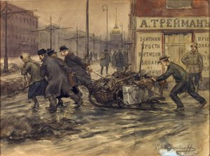 Gazdag kereskedők és orosz nemesek hozzáláttak, hogy kihordják a szemetet az udvarokról alkotó: Ivan Alexeyevich Vladimirov