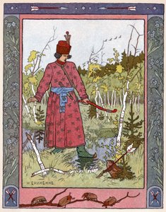 A hercegnő és a béka, 1899 körül (litográfia) alkotó: Ivan Yakovlevich Bilibin