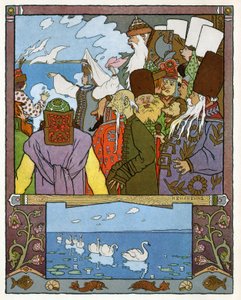 A hercegnő és a béka, 1899 körül (litográfia) alkotó: Ivan Yakovlevich Bilibin
