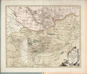 Az Irtys folyó térképe, a szibériai kormányzóság déli része, 1777. alkotó: Ivan Ivanovich Islenyev
