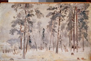 Frost (Dér) - Ivan Ivanovics Shishkin (Shishkin) (1832-1898) festménye, olaj, vászon, 1890 körül - Orosz művészet, 19. századi táj - Állami Tretyakov Galéria, Moszkva alkotó: Ivan Ivanovich Shishkin