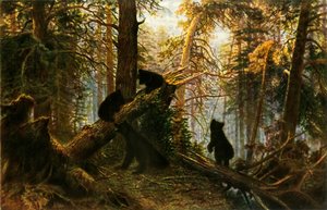 Reggel a fenyőerdőben, 1889, 1965. alkotó: Ivan Ivanovich Shishkin