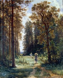 Út az erdőn át Tiszta táj egy erdőben. Ivan Ivanovics Shishkin (1832-1898) festménye 1880 Szentpétervár, Ermitázs Múzeum alkotó: Ivan Ivanovich Shishkin
