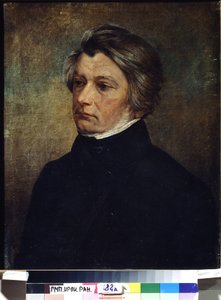 ""Portré du poete Adam Mickiewicz (1798-1855)"" Peinture de Ivan Khrutsky (Khrutsky ou Khrutski) (1810-1885) 1850 environ Orosz Állami Irodalmi és Művészeti Levéltár, Moszkva