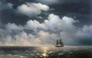 Brig Mercury’ Két török hajó megtámadta. alkotó: Ivan Konstantinovich Aivazovsky