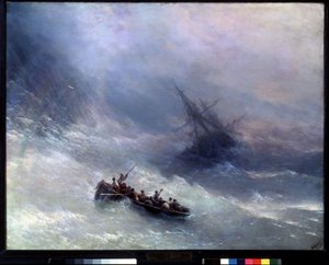 A szivárvány, a hajótörés. Ivan Konstantinovics Aivazosky festménye (Ivan Konstantinovich Aivazovsky alkotó: Ivan Konstantinovich Aivazovsky