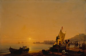 A Nápolyi-öböl, 1844. alkotó: Ivan Konstantinovich Aivazovsky