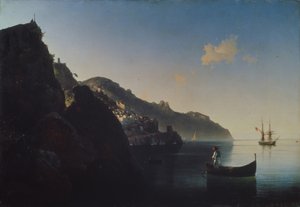 A tengerpart Amalfi közelében, 1841 alkotó: Ivan Konstantinovich Aivazovsky