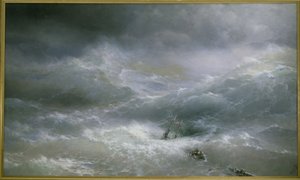 A hullám – Aivazovsky, Ivan Konsztantyinovics (1817-1900) alkotó: Ivan Konstantinovich Aivazovsky