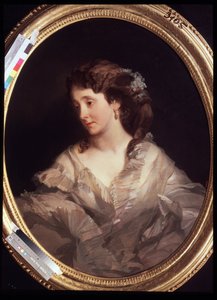 Alexandra Chelischeva portréja. (A. Chelischeva portréja). Ivan Kosmich Makarov (1822-1897) festménye, olaj, vászon, 1860 körül. Orosz művészet, 19. századi portré. Állami Tretyakov Galéria, Moszkva.