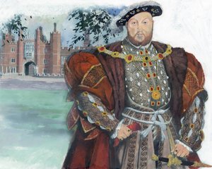 VIII. Henrik angol király, ifjabb Hans Holbein Henrik portréja alapján, Egyesült Királyság alkotó: Ivan Lapper