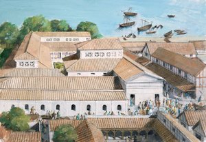 Richborough római erőd, 3. század. 1990-2010 alkotó: Ivan Lapper