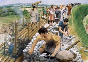 Silchester római városfalai, 2. század, 1990-2010. alkotó: Ivan Lapper